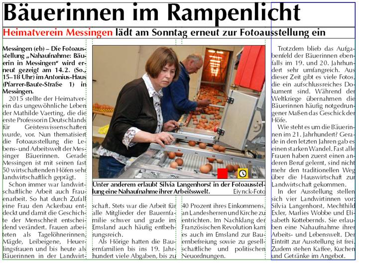 Bäuerinnenausstellung_Zeitungbericht